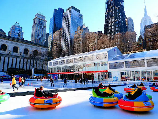 Pattinare a New York - Pista Bryant Park