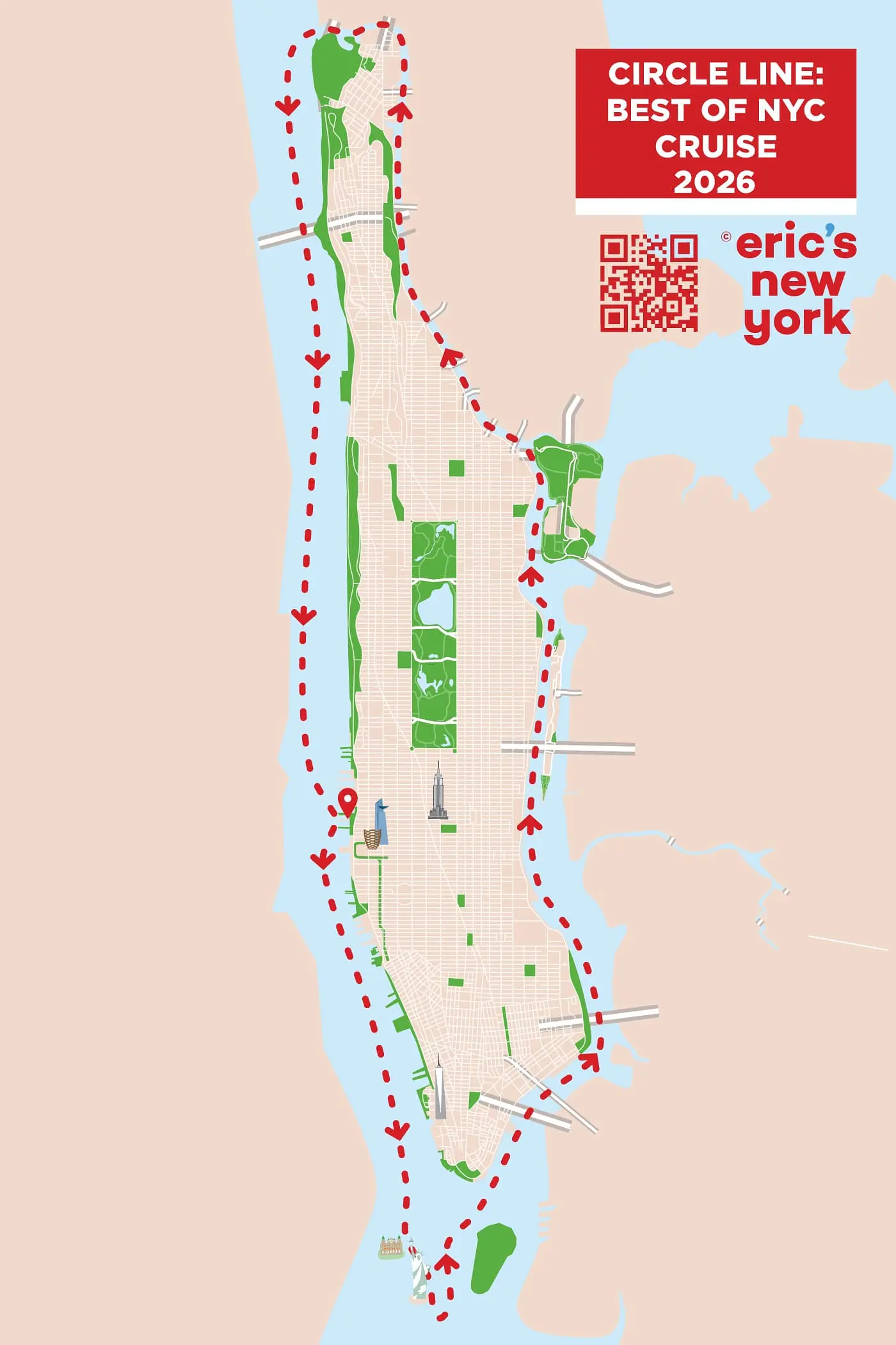 Circle Line Crociera Best of NYC - Itinerario