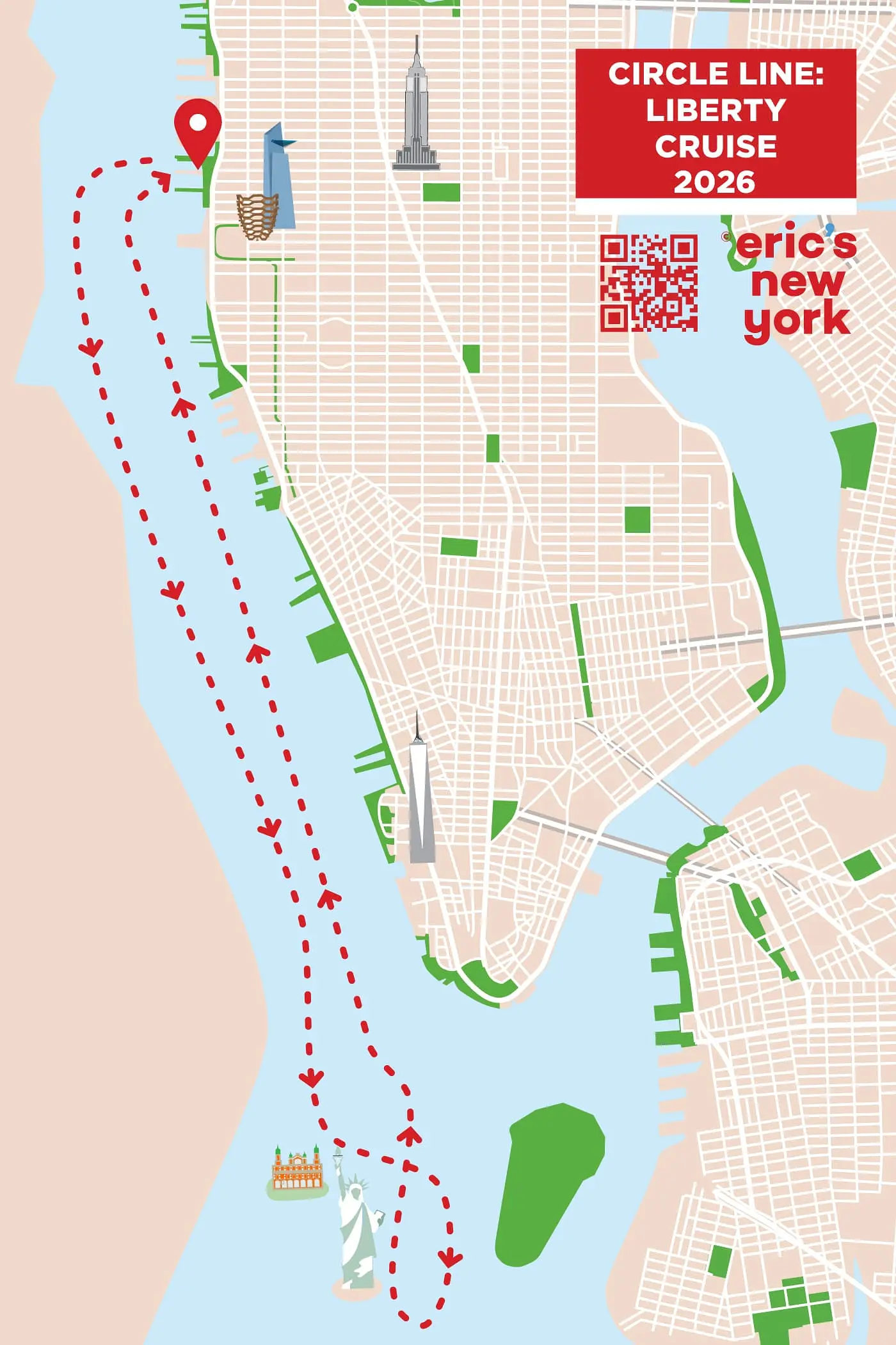 Circle Line Crociera Liberty - Itinerario