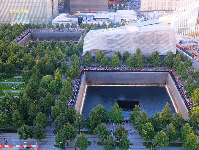 9/11 Memorial a New York - Dall'alto