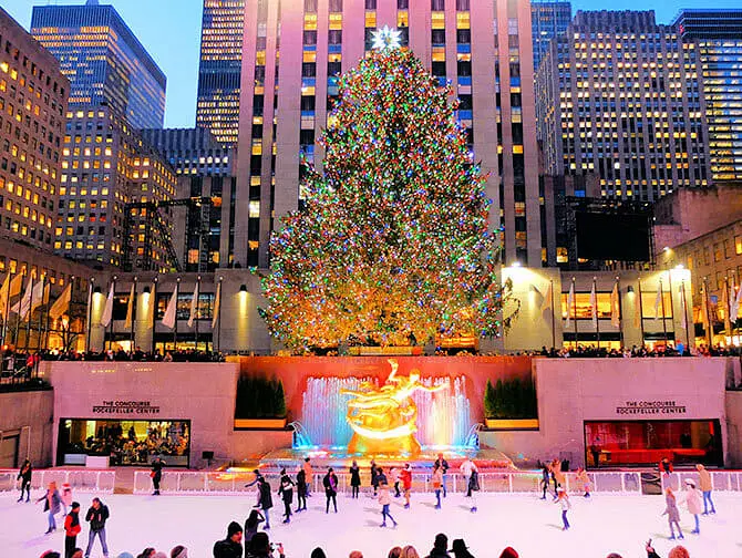 Rockefeller Center di New York - Pista di pattinaggio