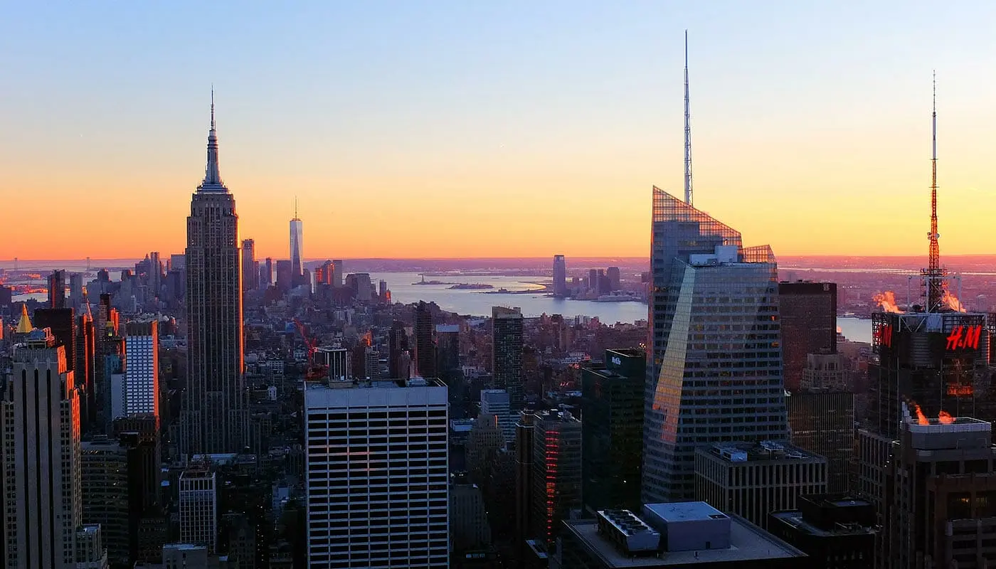 Biglietti per il Top of the Rock - Panorama tramonto