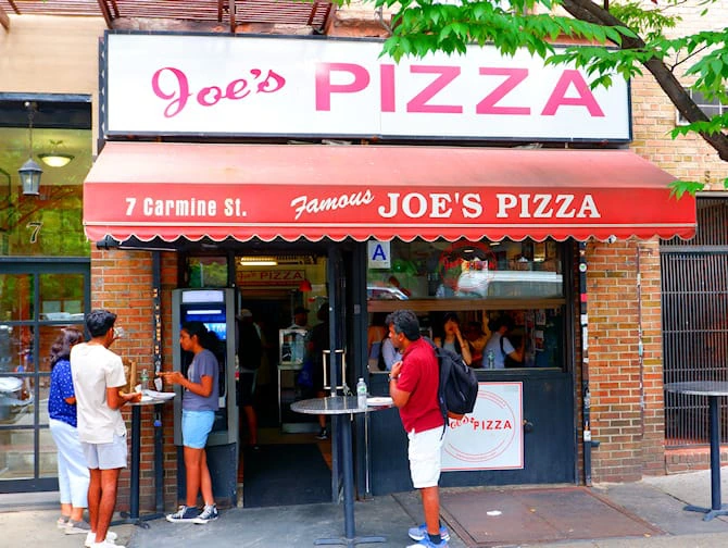 La migliore pizza a New York - Joe's Pizza