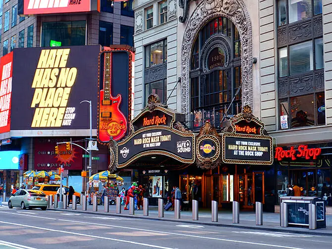 Ristoranti a tema a New York - Hard Rock Cafe
