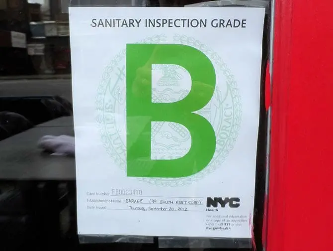 Igiene nei ristoranti di New York - Ristoranti livello B New York