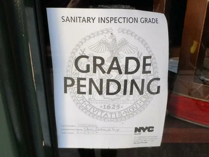 Igiene nei ristoranti di New York - Ristorante in attesa di essere ispezionato New York