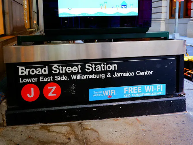 WiFi gratuto a New York - WiFi alla fermata 5th Avenue