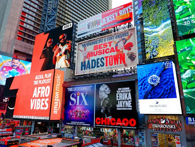 Tour di New York in bus con guida in italiano- Times Square