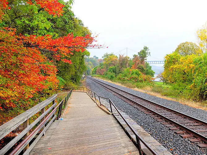 Escursione a Bear Mountain a New York - Binari del treno