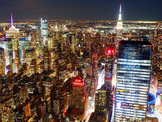 Biglietti per l'Edge di New York - Vista notturna