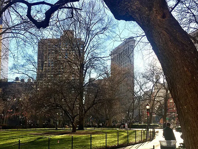 Flatiron Building a New York - Madison Square Park