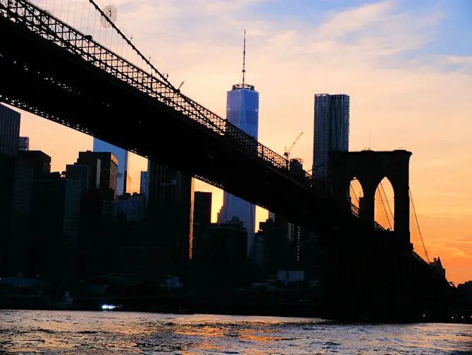 Giro in battello al tramonto a New York Brooklyn Bridge