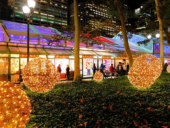 Mercatini di Natale a New York - Bryant Park