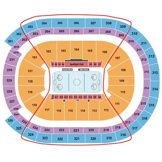 Biglietti per New York Islanders - Mappa dei posti a sedere