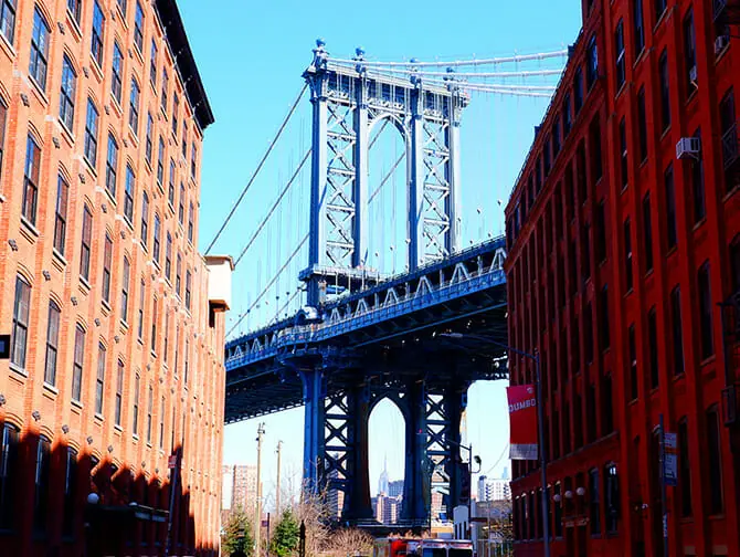 Itinerari a piedi a New York - DUMBO-Ponte di Brooklyn Veduta