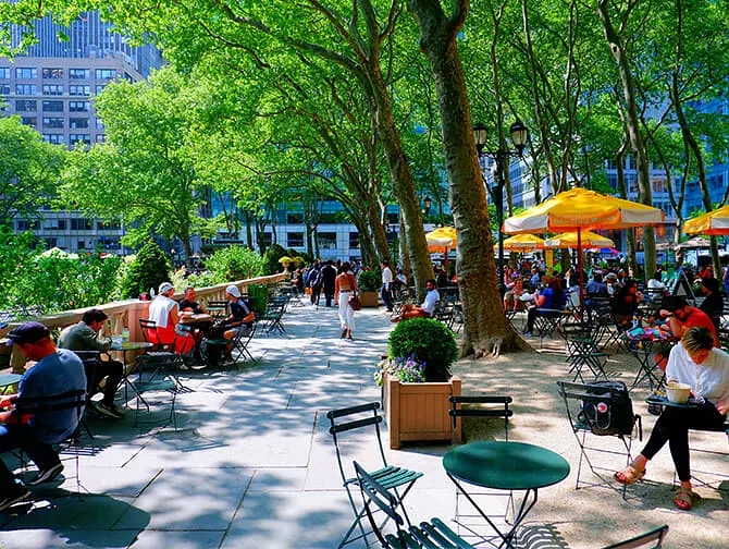 Bryant Park a New York - Atmosfera