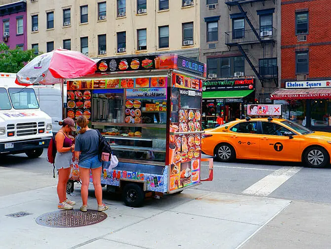 Colazione a New York - Carrello del Cibo