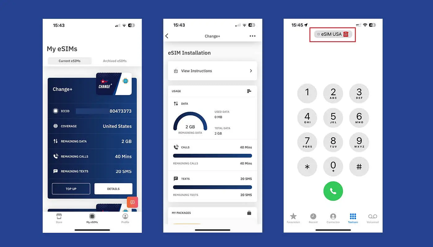 Acquista una eSIM per gli USA con dati, chiamate e messaggi Panoramica
