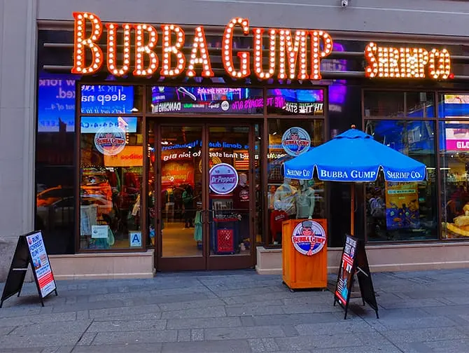 Ristoranti a tema a New York - Bubba Gump