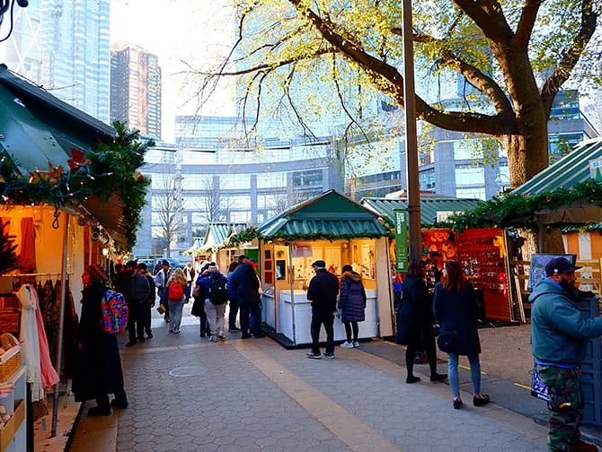 Mercatini di Natale a New York - Mercatino a Columbus Circle