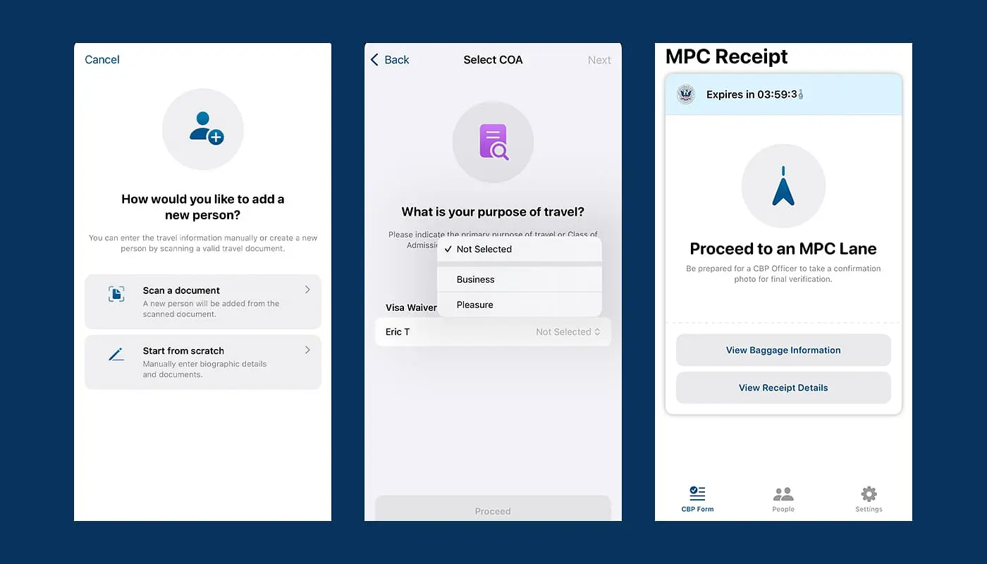 Mobile Passport Control - Passaggi