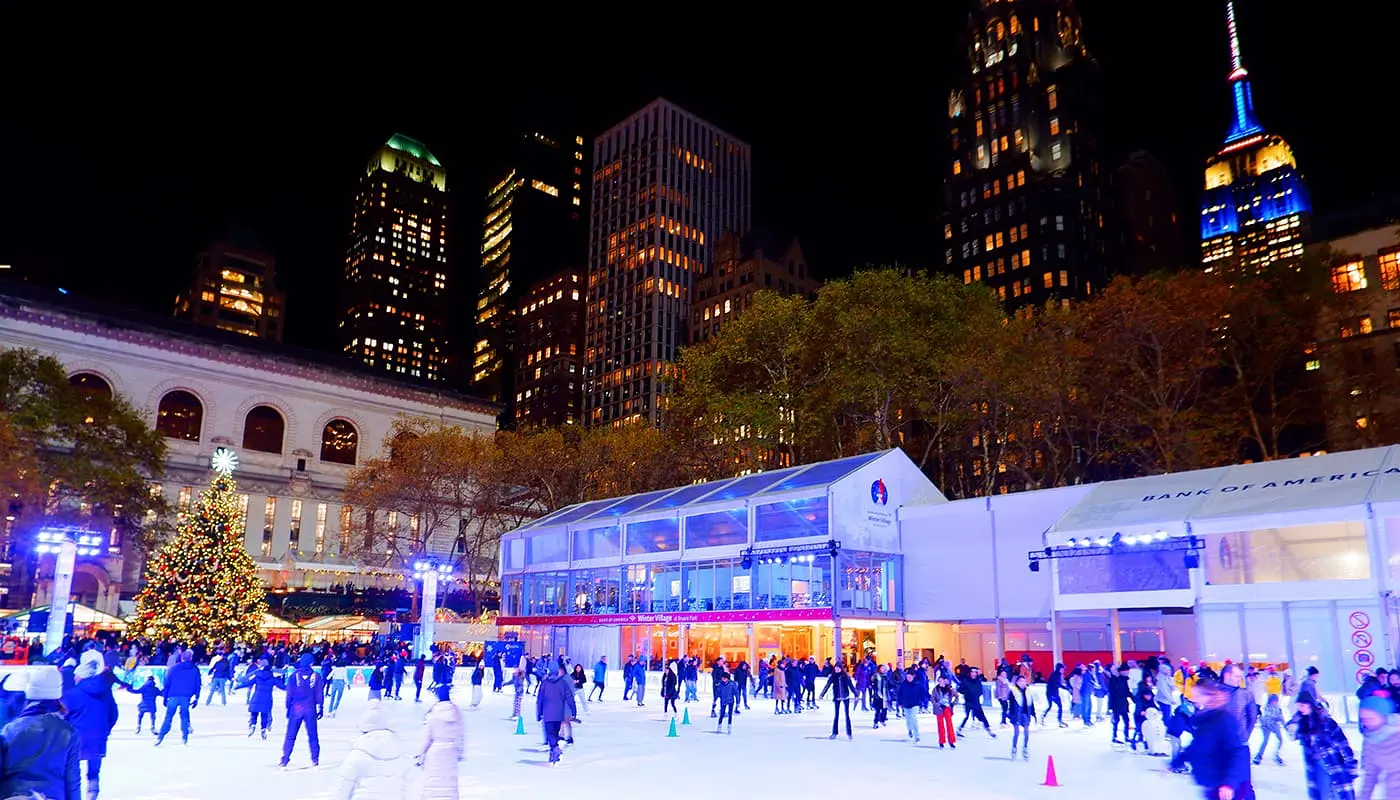 Visitare New York a Natale: itinerario - Mercatino di Natale di Bryant Park