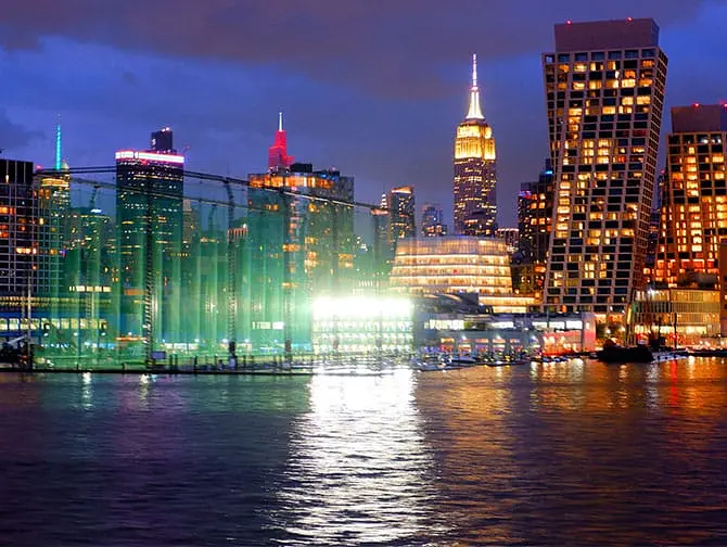 Cena sul battello a New York - Vista grattacieli