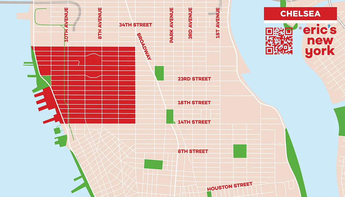 Chelsea a New York - Mappa Gratuita