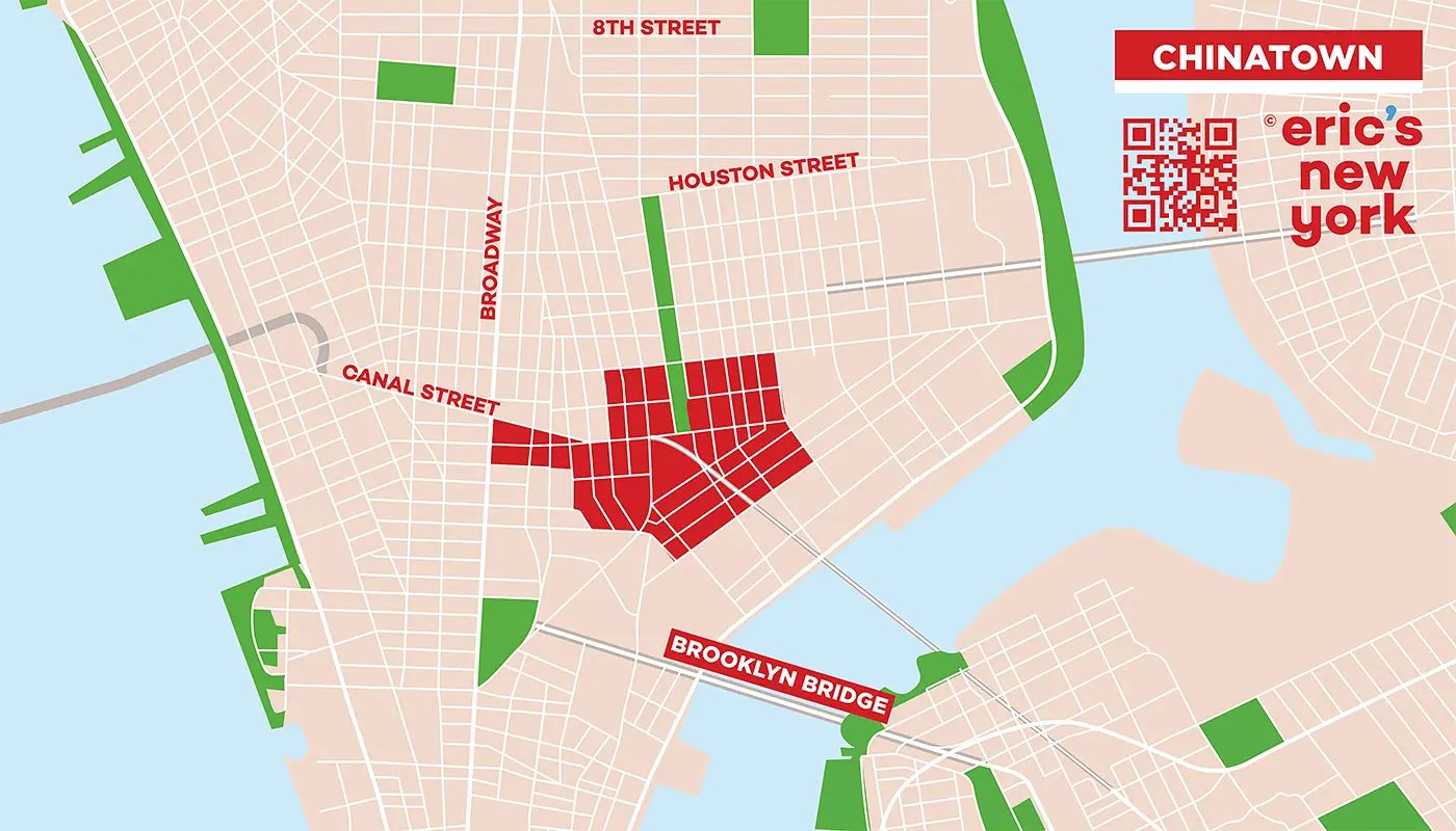 Chinatown a New York - Mappa Gratuita