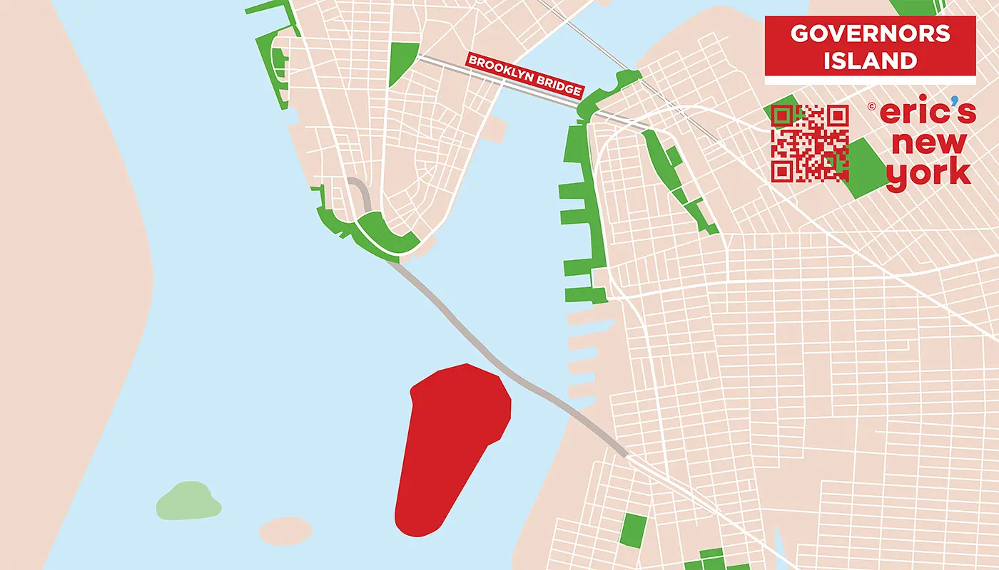 Governors Island a New York - Mappa Gratuita