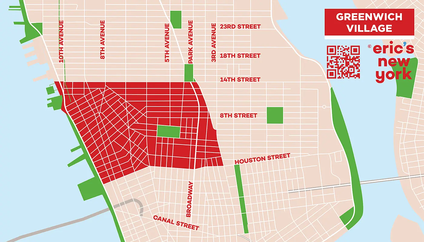 Greenwich Village a New York - Mappa Gratuita