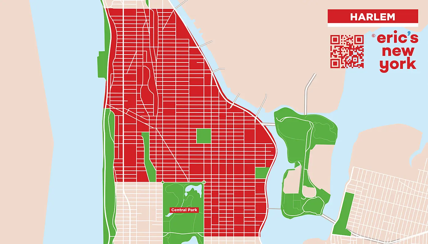 Harlem a New York - Mappa Gratuita