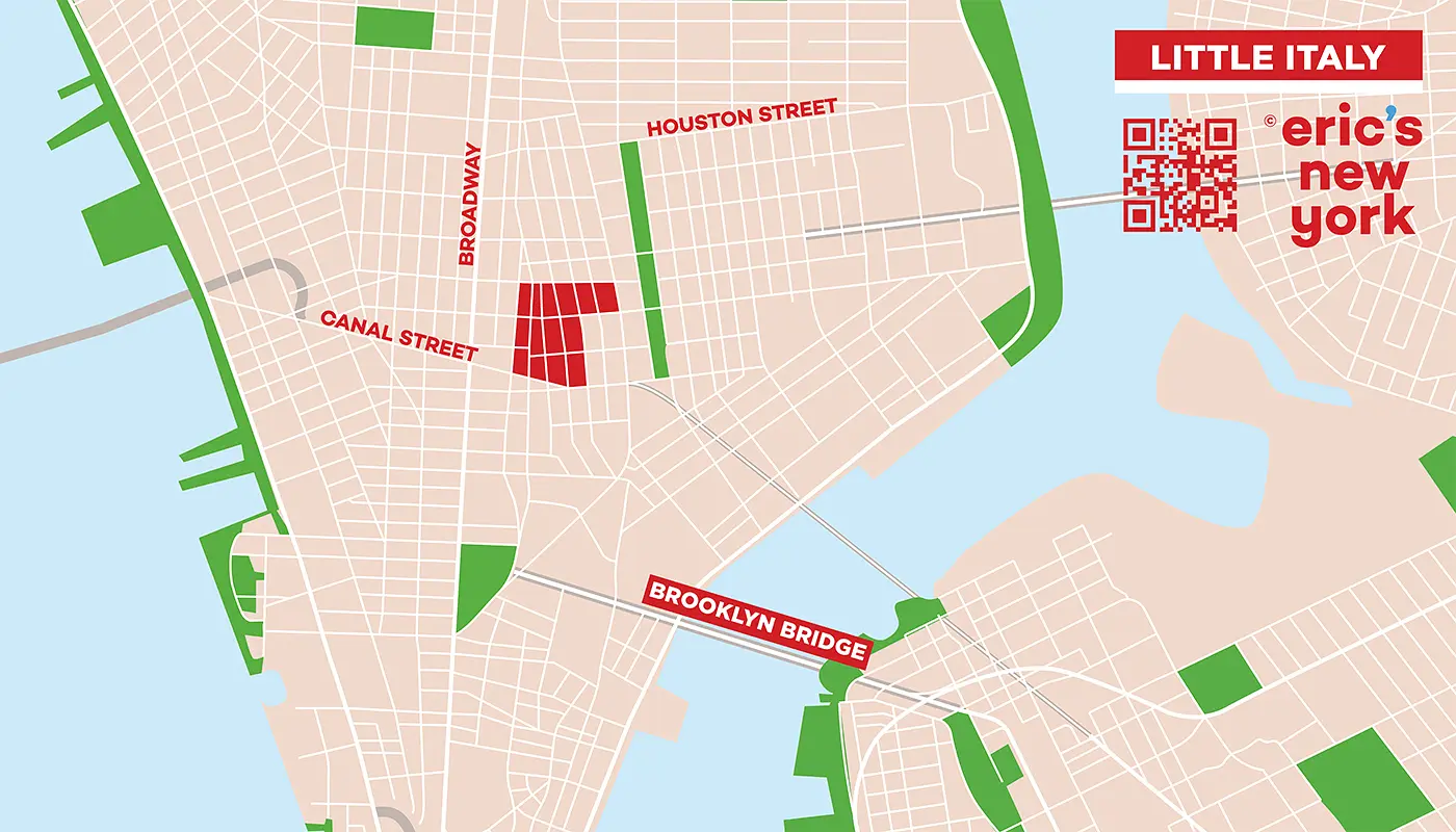 Little Italy a New York - Mappa Gratuita
