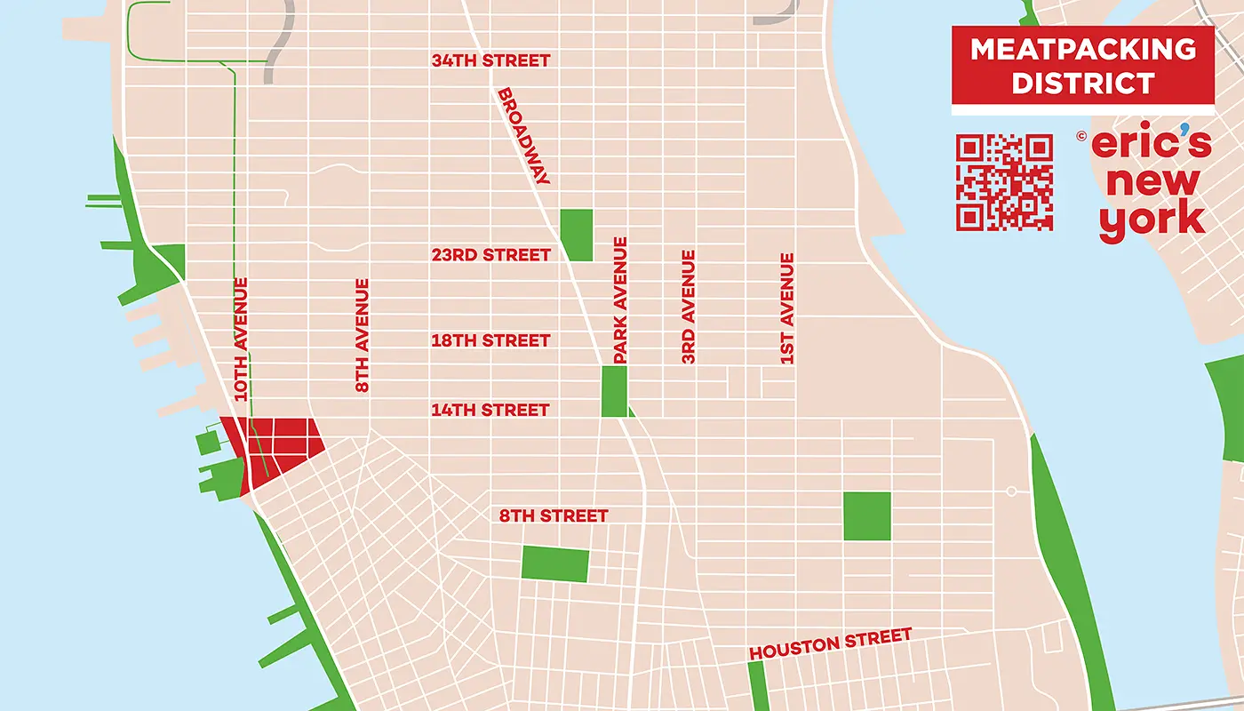 Meatpacking District a New York - Mappa Gratuita