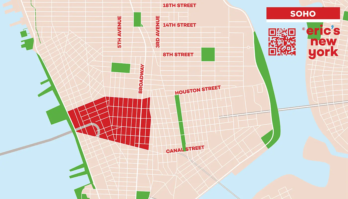 SoHo a New York - Mappa Gratuita