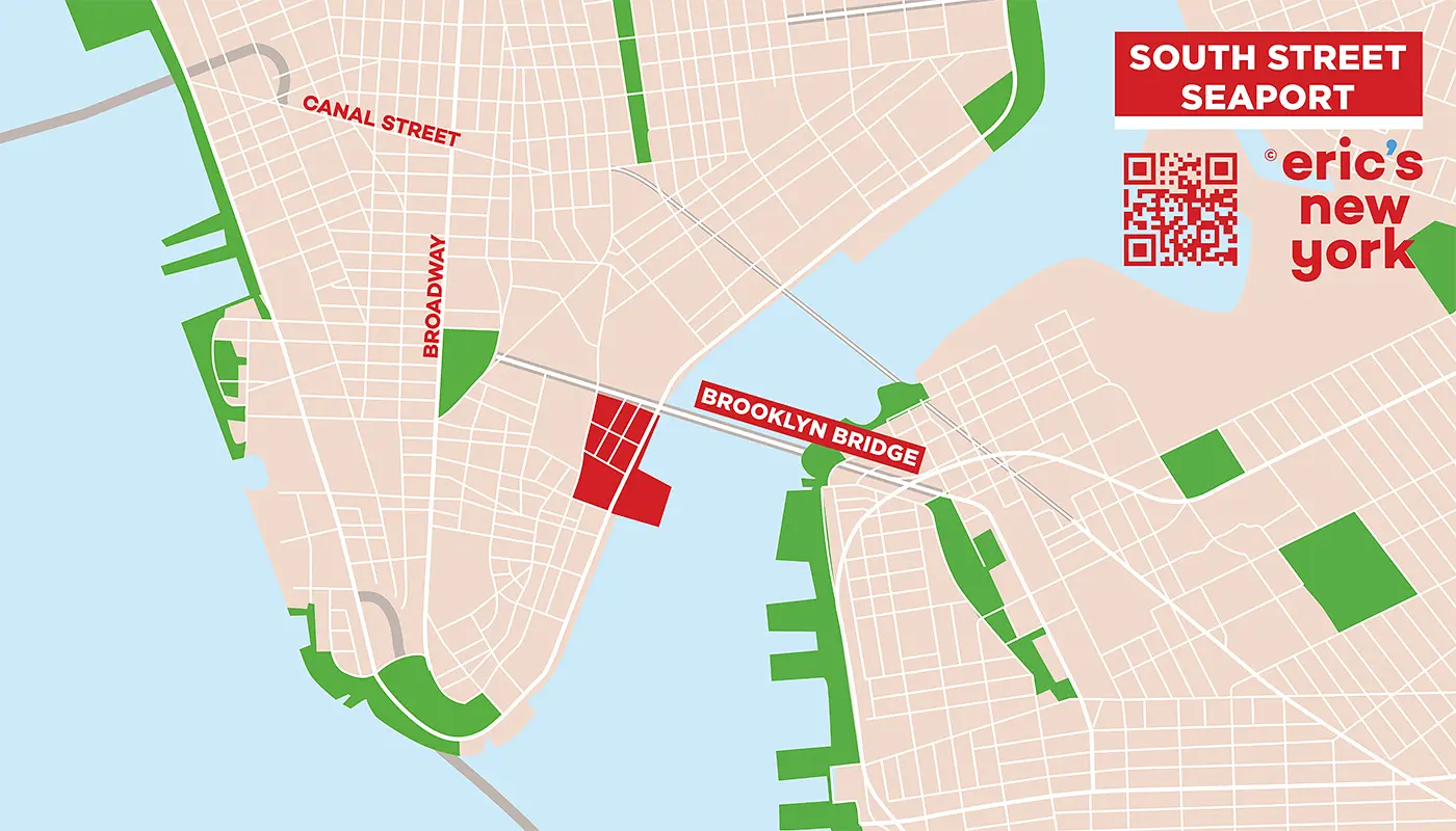 South Street Seaport a New York - Mappa Gratuita