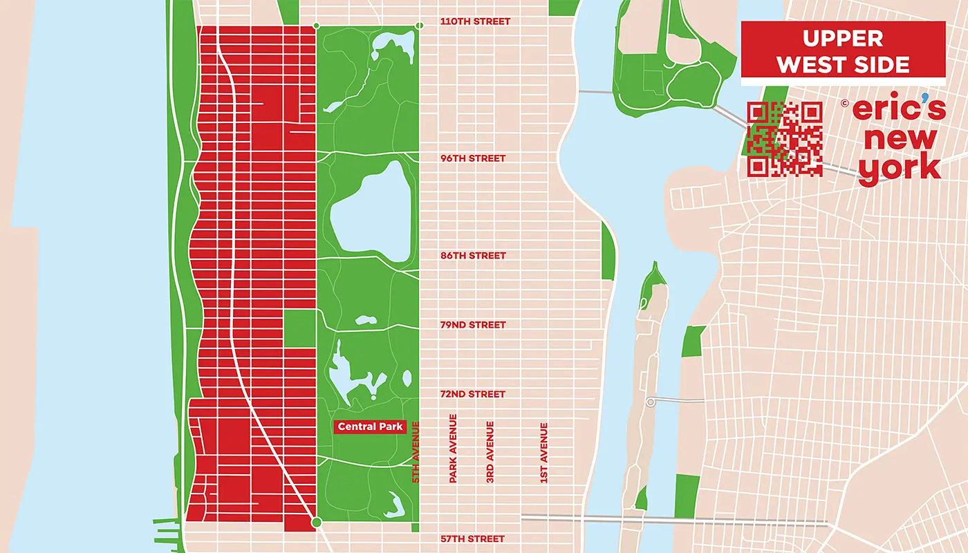 Upper West Side a New York - Mappa Gratuita