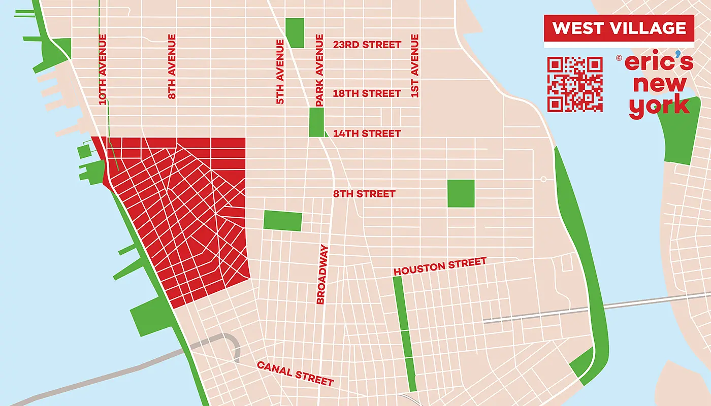 West Village a New York - Mappa Gratuita