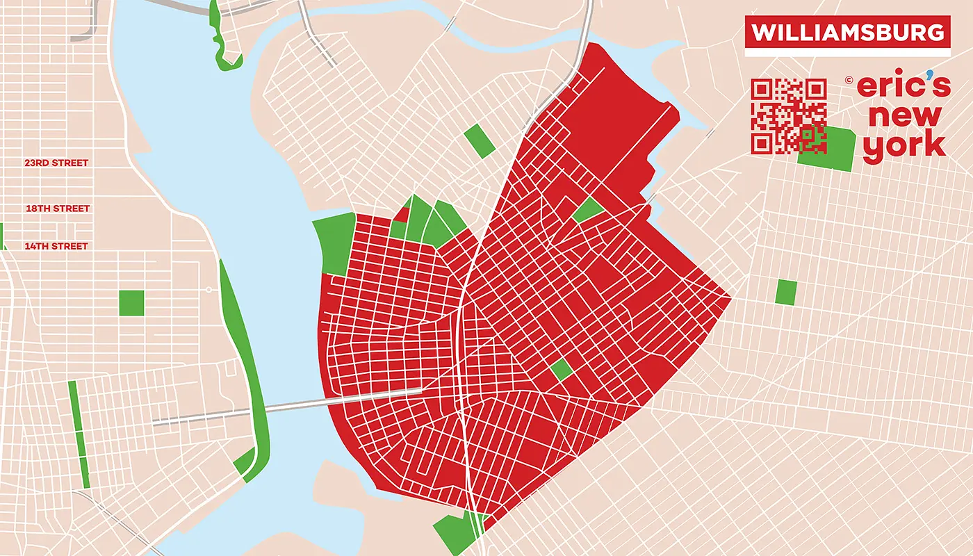 Williamsburg a New York - Mappa Gratuita