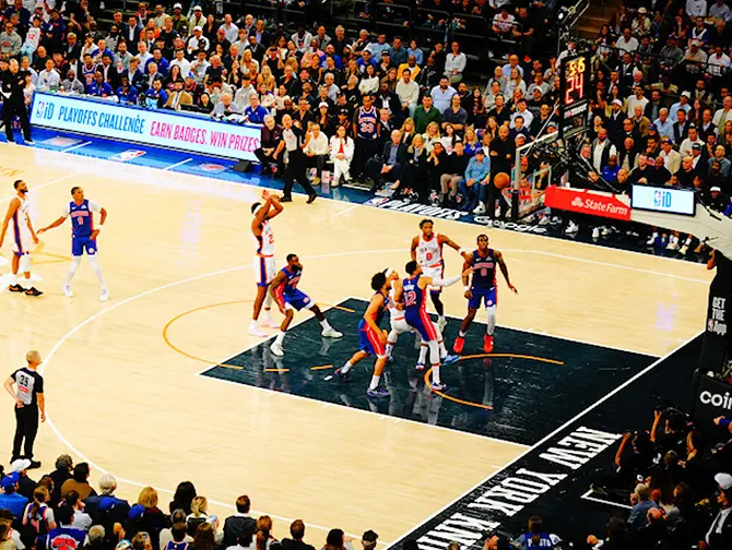 Biglietti dei New York Knicks – Giocatori in campo