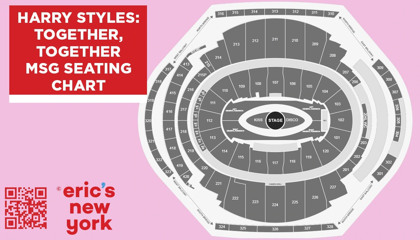 Biglietti per il concerto di Harry Styles a New York - pianta dei posti a sedere del Madison Square Garden