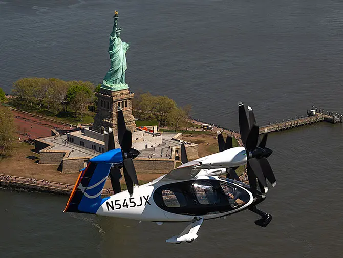 Joby Aviation Taxi Aereo Elettrico da JFK a Manhattan - Trasferimento e Visita 2 in uno