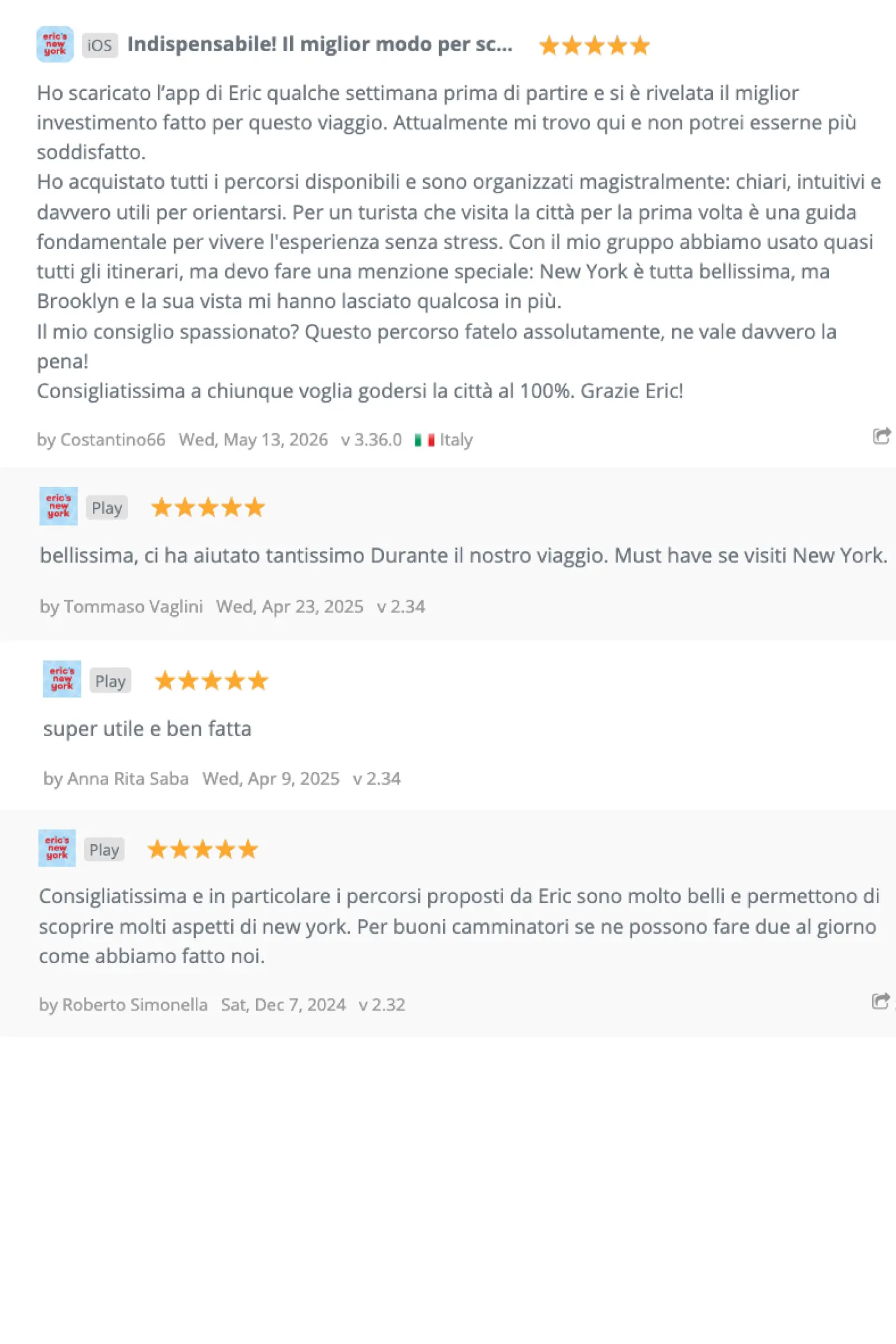 Eric's New York App - Reviews From IT